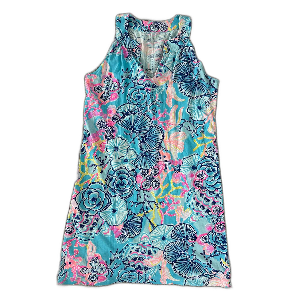 Lilly Pulitzer Ross Shift Dress Women’s Size Small Bali Blue Once Upon a Tide